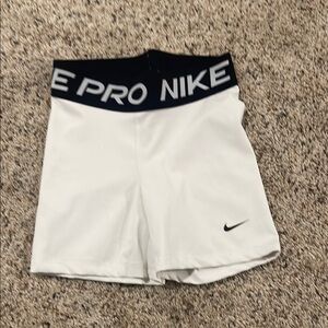 Nike - Women's White Nike Pro Shorts